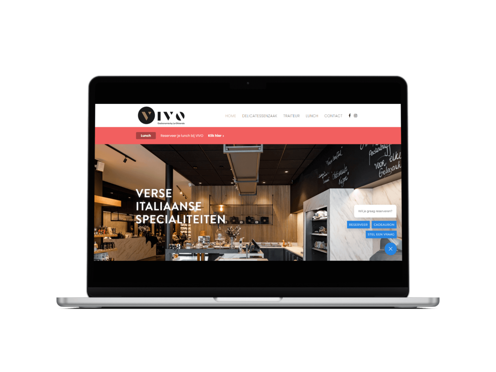 Website laten maken restaurant geel